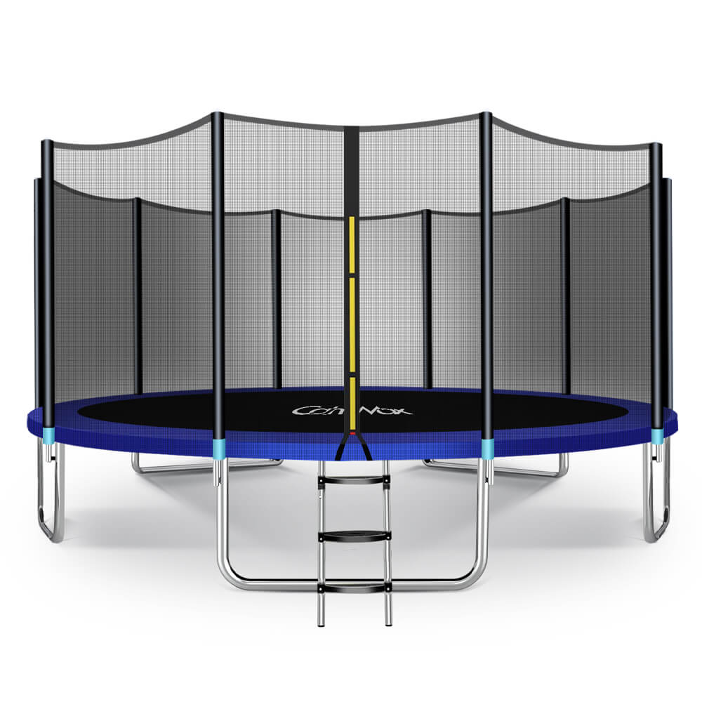 toonhoogte Blanco slikken 15FT with Safety Enclosure and Ladder Blue Outdoor Trampoline for Kids  450LBS Capacity - Calmmax Trampoline
